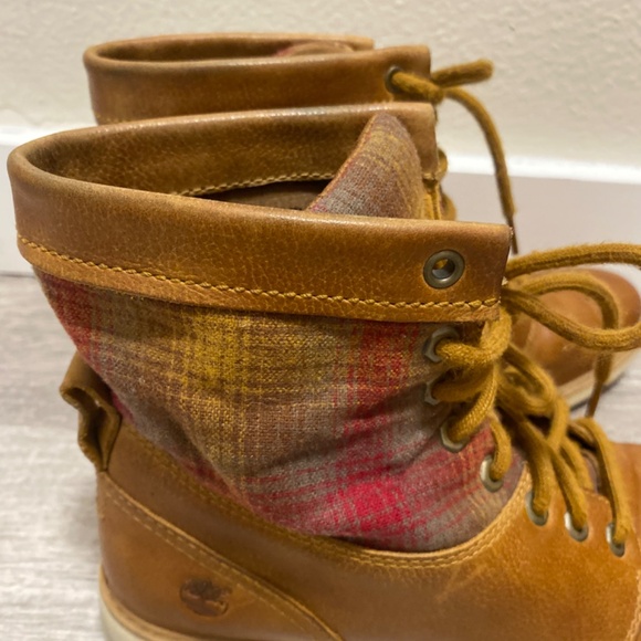 Timberland X Pendleton Size 8.5 Women’s Brown Bramhall Plaid Boots - Picture 3 of 11